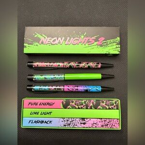 Neon Lights 2 Ballpoint Pen Set - Green, Blue, Pink